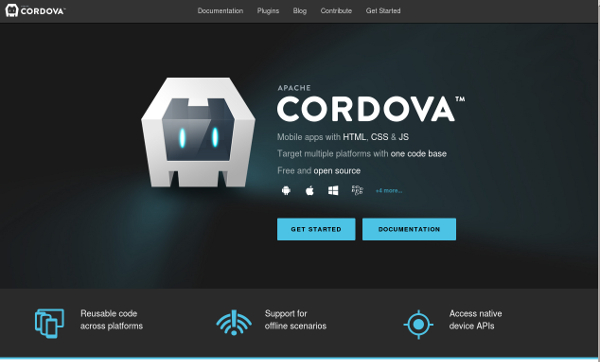 Apache Cordova for open source mobile development